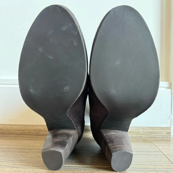 NWOB Cole Haan Hayes Gore Suede Bootie - Dark Brown - Size 7.5 - Picture 9 of 11